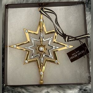 *NWT* Henri Bendel Gold and Silver Starburst Ornament